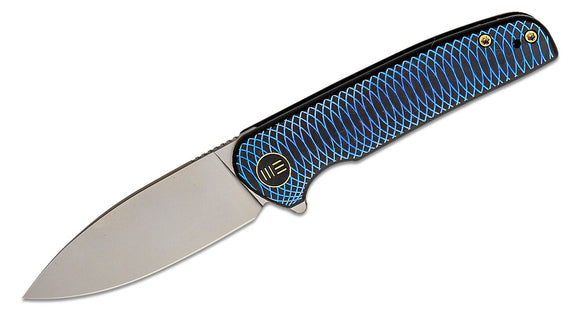 WE KNIVES WE20052C1 SHAKEN FRAMELOCK BLUE  CPM-20CV TI FOLDING KNIFE.