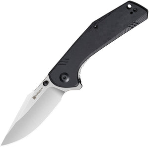 SENCUT KNIVES SA02B ACTIUMBLACK BLACK G10 D2 STEEL LINERLOCK FOLDING KNIFE.