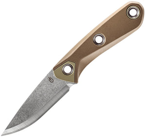 GERBER G1657 PRINCIPLE COYOTE 420HC RUBBER HANDLE FIXED BLADE KNIFE WSHEATH.