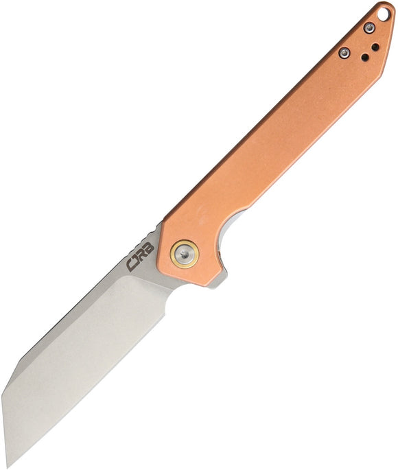 CJRB KNIVES J1907COP RAMPART LINERLOCK COPPER HANDLE D2 STEEL FOLDING KNIFE.