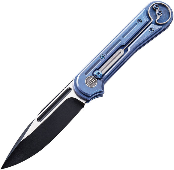 WE KNIVES WE815C 815 DOUBLE HELIX S35VN BLUE TUMBLE FINISH FOLDING KNIFE.