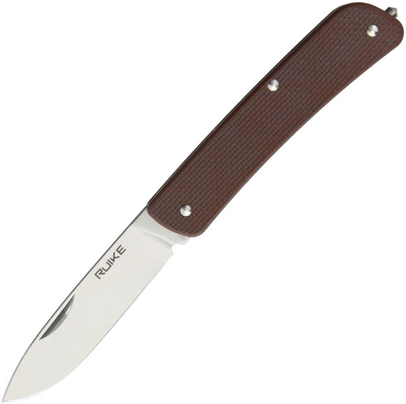 RUIKE RKEL11N L11 LARGE BROWN 12C27 SANVIK STEEL FOLDING KNIFE