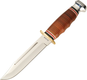 KABAR 1235 MARINE HUNTER FIXED BLADE KNIFE WITH HARD SHEATH