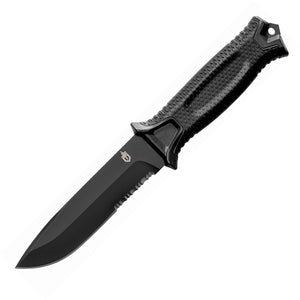 GERBER G1060 STRONGARM COMBO STAINLESS STEEL FIXED BLADE KNIFE WITH SHEATH.