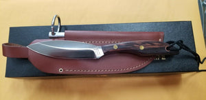 GROHMANN R1SS CANADIAN BELT KNIFE FIXED BLADE KNIFE WITH LEATHER SHEATH & STEEL