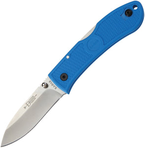 KABAR 4062BL DOZIER PRECISION HUNTER PLAIN EDGE BLUE FOLDING KNIFE