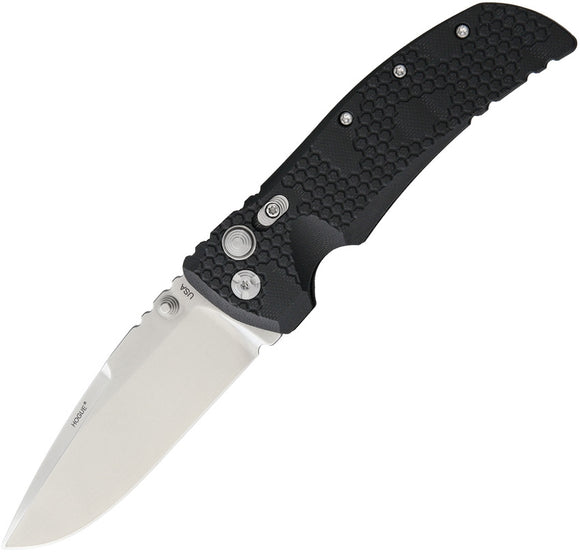 HOGUE HO34157 EX-01 BUTTON LOCK 154CM STEEL BLACK G10 HANDLE FOLDING KNIFE.