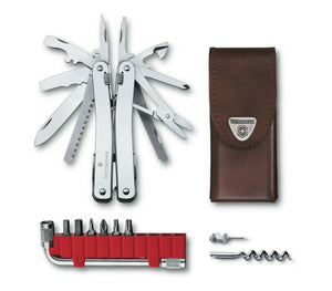 SWISS ARMY 3.0235.L SWISSTOOL SPIRIT X PLUS POINTED MULTITOOL WITH LEATHER POUCH