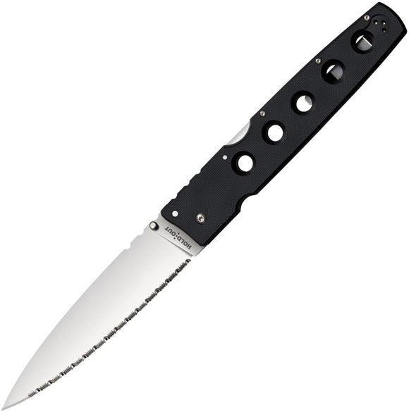 COLD STEEL 11G6S HOLD OUT LOCKBACK S35VN G10 SERRATED FOLDING KNIFE.