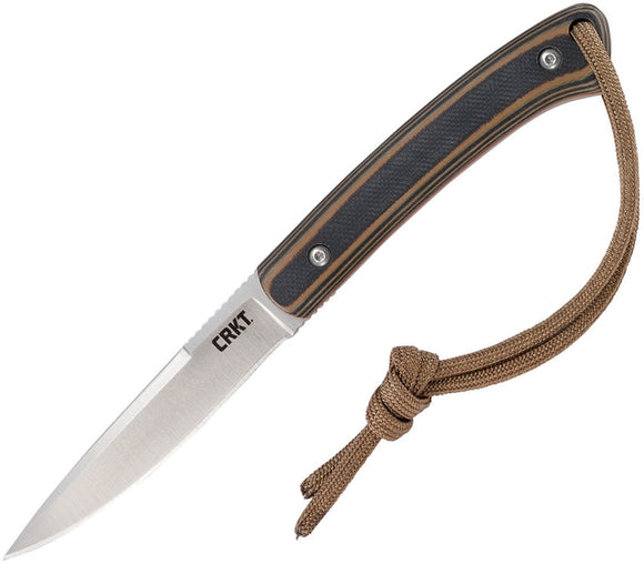 CRKT 2382 BIWA 8CR13MOV STEEL ALAN FOLTS FIXED BLADE KNIFE WITH SHEATH.