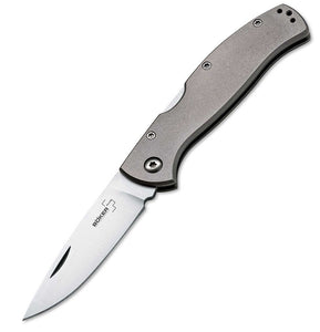 Boker 01bo183 Boker Plus Titan Drop 2 440c Blade Steel Titanium Folding Knife