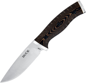BUCK 0853BRS SELKIRK SMALL MICARTA HANDLE FIXED BLADE KNIFE WITH SHEATH