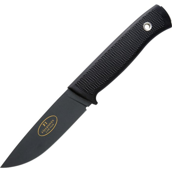 FALLKNIVEN FNF1BL F1 SURVIVAL CERACOAT LAMINATE VG10 STEEL FIXED BLADE KNIFE WITH NYLON SHEATH.
