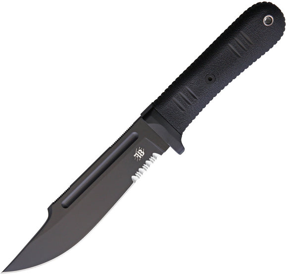 BASTINELLI CREATIONS BAS225S MONTANA SERRATED N690 FIXED BLADE KNIFE W/SHEATH