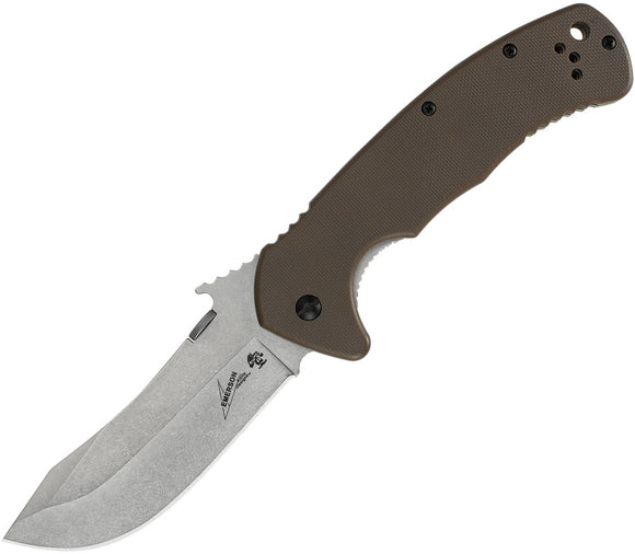 KERSHAW EMERSON 6031D2 D2 STEEL CQC-11K G10 AND STAINLESS HANDLE FOLDING KNIFE.