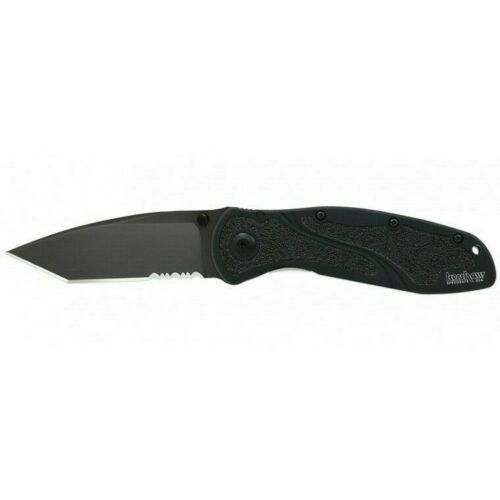 KERSHAW 1670TBLKST BLUR TANTO ASSISTED COMBO EDGE FOLDING KNIFE. MADE IN USA