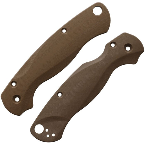 FLYTANIUM FLY815 EARTH G10 SCALES FOR SPYDERCO PM2 FOLDING KNIFE.