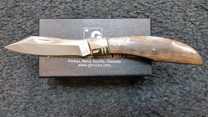 GROHMANN KNIVES R340SCLIP SMALL ROSEWOOD HANDLE LOCKBACK FOLDING KNIFE.