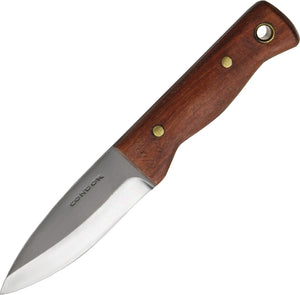CONDOR CTK2323HC MINI BUSHLORE FIXED BLADE KNIFE WITH LEATHER SHEATH