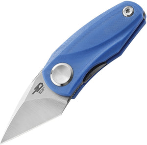 BESTECH KNIVES BTKG38D TULIP BLUE G10 14C28N SANDVIK STEEL FOLDING KNIFE.