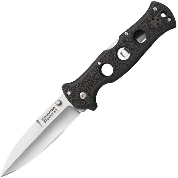 COLD STEEL 10AB COUNTER POINT I AUS-10 A STEEL PLAIN EDGE FOLDING KNIFE