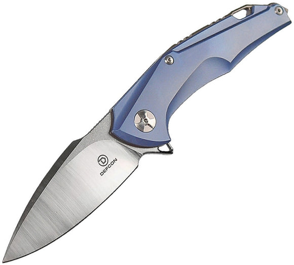DEFCON TF52191 JK SHARKSTOOTH FRAMELOCK BLUE CPM-S35VN STEEL FOLDING KNIFE.