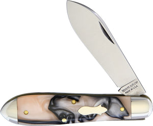 GREAT EASTERN CUTLERY GEC852118SA TIDIOUTE SALMON ACRYLIC FOLDING KNIFE.