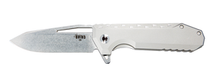 SOUTHERN GRIND SG09030011-01 PENGUIN SATIN CPM-S90V STEEL TI FOLDING KNIFE.