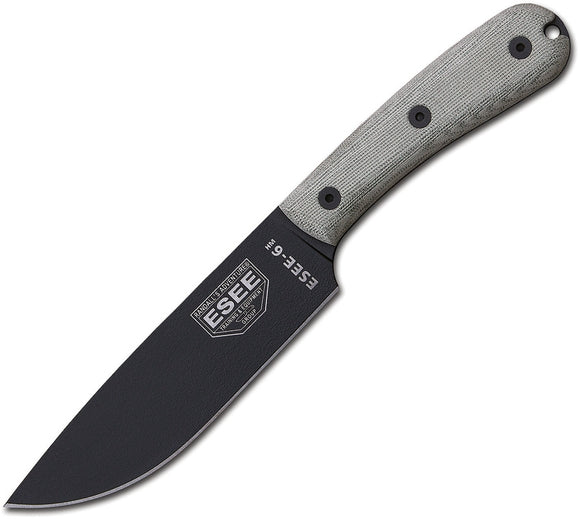 ESEE ES6HM MODEL 6 WITH MODIFIED HANDLE FIXED BLADE KNIFE WITH SHEATH