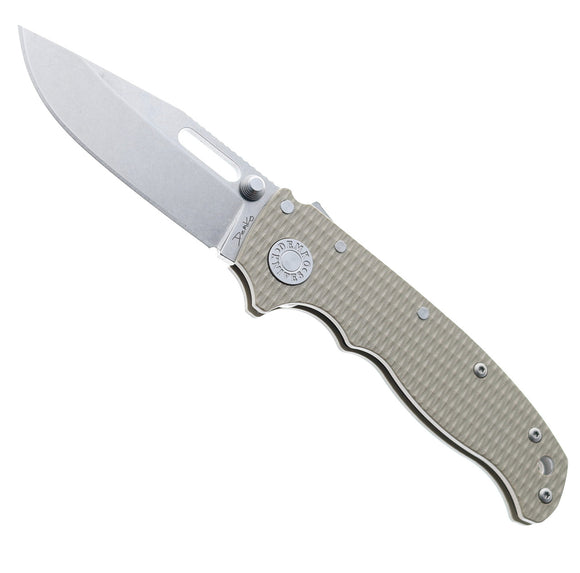 DEMKO KNIVES AD20.5 CLIP POINT TAN G10 CPM-S35VN FOLDING KNIFE.