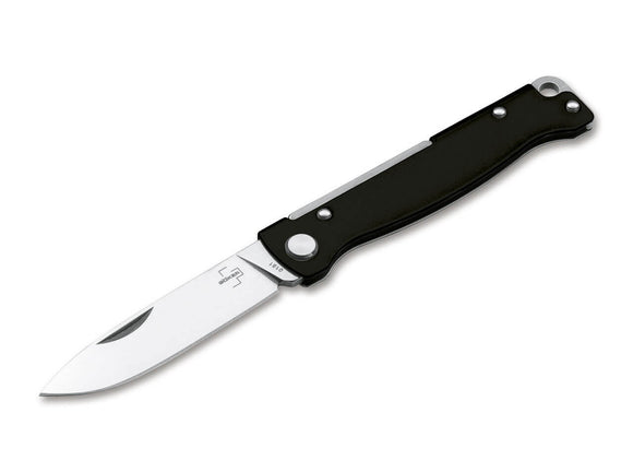BOKER 01BO851 BOKER PLUS ATLAS BLACK 12C27 STEEL SLIPJOINT FOLDING KNIFE.