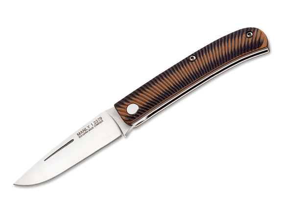 MANLY KNIVES 01ML005 COMRADE D2 STEEL SLIP JOINT BLACK/ORANGE FOLDING KNIFE.