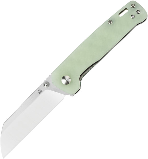 QSP KNIVES QS130V PENGUIN LINELOCK JADE G10 HANDLE D2 HANDLE FOLDING KNIFE