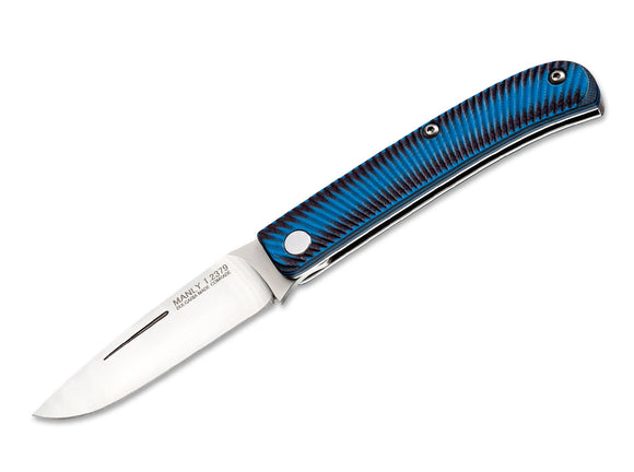 MANLY KNIVES 01ML004 COMRADE D2 STEEL SLIP JOINT BLACK/BLUE FOLDING KNIFE.