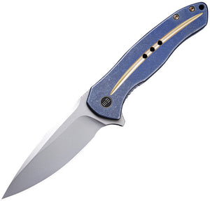 WE KNIVES WE2001F KITEFIN FRAMELOCK CPM-S35VN BLUE TI HANDLE FOLDING KNIFE.