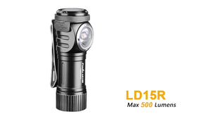 FENIX LD15R 500 LUMEN USB RECHARGEABLE 16340 OR CR123A RIGHT ANGLE FLASHLIGHT.