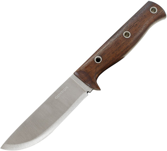 CONDOR CTK390045HC SWAMP ROMPER 1075 CARBON STEEL FIXED BLADE KNIFE WITH SHEATH
