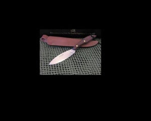 GROHMANN R1SF CANADIAN BELT KNIFE FIXED BLADE KNIFE FLAT GROUND LEATHER SHEATH.