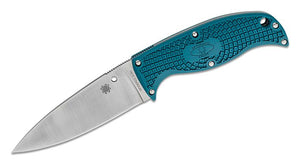 SPYDERCO FB31PBL2K390 ENUFF 2 BLUE K390 STEEL LEAF SHAPED FIXED BLADE KNIFE WITH SHEATH.