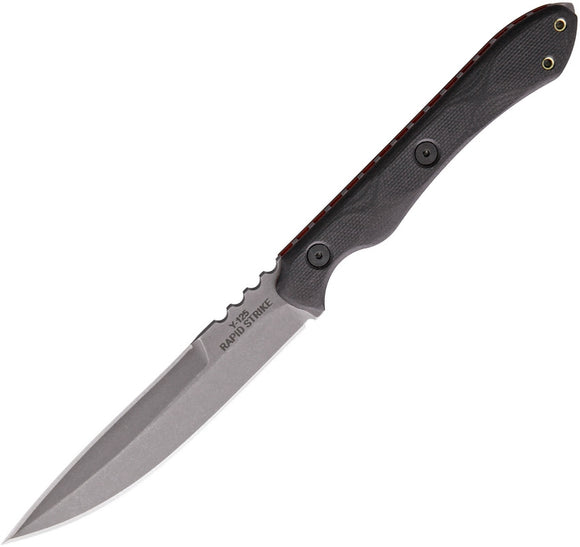 TOPS TPRDSK01TS RAPID STRIKE 154CM STEEL DOUBLE EDGE FIXED BLADE KNIFE W/SHEATH