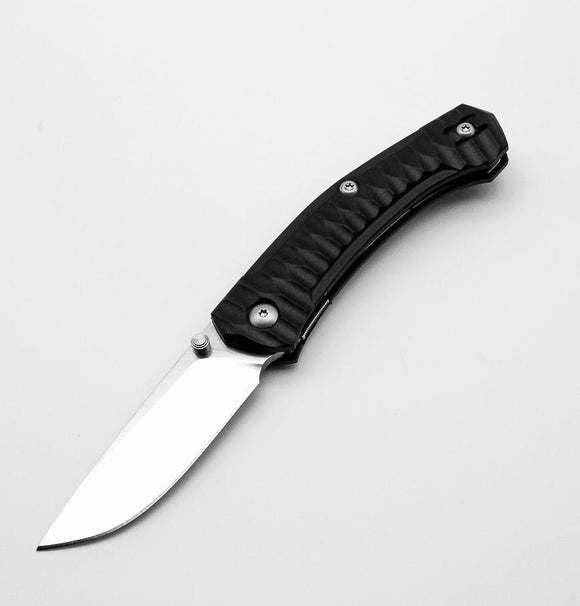 GIANT MOUSE ACE KNIVES IONA BLACK SATIN FINISH M390 STEEL FOLDING KNIFE.