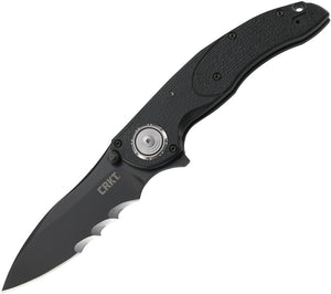 CRKT 5406K LINCHPIN DEADBOLT FLAVIO IKOMA 1.4116 STEEL BLACK COMBO FOLDING KNIFE