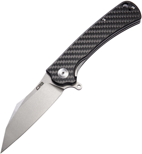 CJRB KNIVES J1901CF TALLA LINERLOCK CF HANDLE D2 STEEL FOLDING KNIFE.