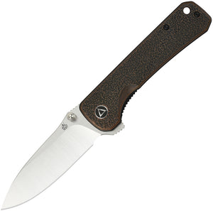 QSP KNIVES QS131M HAWK LINELOCK 14C28 STEEL COPPER HANDLE FOLDING KNIFE.