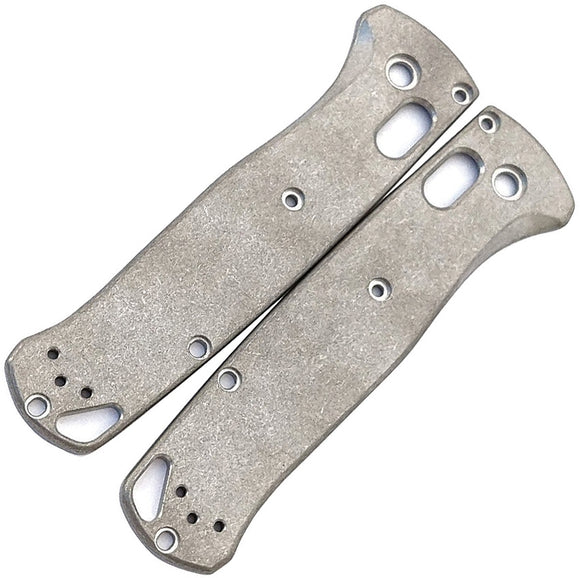 FLYTANIUM FLY543 STONEWASH TI CONSTRUCTION SCALES FOR BENCHMADE BUGOUT KNIFE