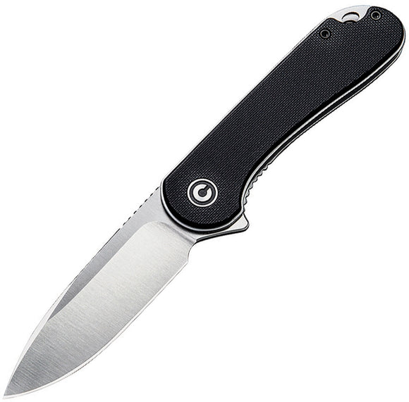CIVIVI KNIVES CIVC907A ELEMENTUM D2 STEEL LINERLOCK BLACK G10 FOLDING KNIFE
