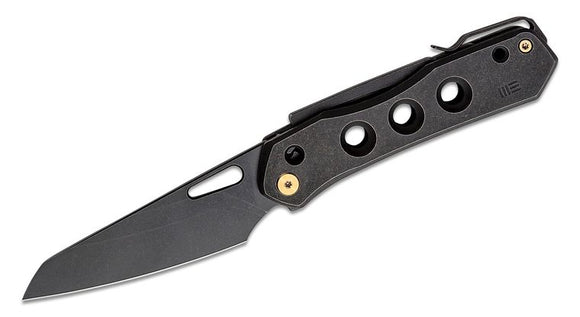 WE KNIVES WE210312 VISION R SUPER LOCK CPM-20CV SNECX TAN BLACK TI FOLDING KNIFE.