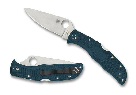 SPYDERCO C243FPK390 ENDELA LIGHTWEIGHT BLUE FRN K390 STEEL FOLDING KNIFE.