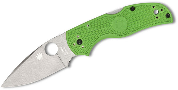 SPYDERCO C41PGR5 NATIVE 5 SALT GREEN LC200N STEEL LOCKBACK FOLDING KNIFE.