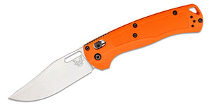 BENCHMADE 15535 TAGGEDOUT AXIS CPM-154 STEEEL ORANGE GRIVORY FOLDING KNIFE.